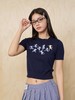 Mood Like Me/MTX2505/猫咪剪影提花针织短袖T恤 商品缩略图1