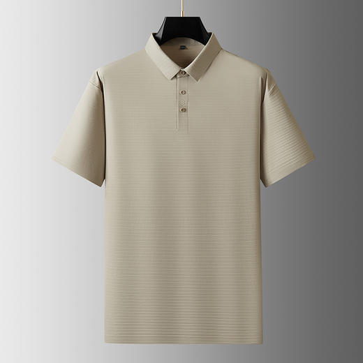 【冰丝】【DDA】大依优型大码短袖POLO衫弹力冰丝翻领商务休闲透气半袖夏季上衣 商品图0