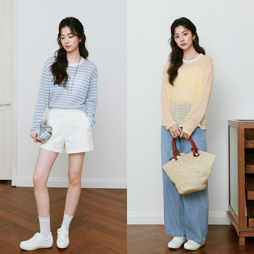 【严选】诗凡黎慵懒风镂空针织衫25春夏新品宽松高级感防晒衫外搭罩衫上衣7G3100131 商品图1