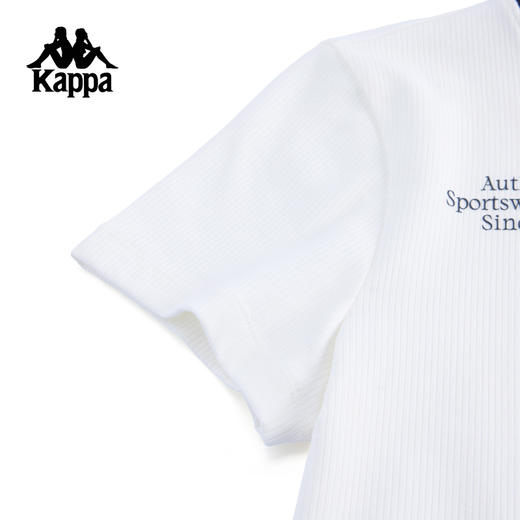 Kappa卡帕背靠背运动t恤女2025新款夏季圆领短袖修身透气上衣女士K0F42TD02 商品图3