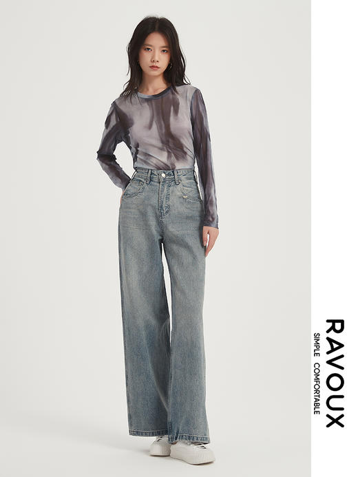 271019902印花网布打底衫 商品图2