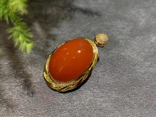 【御珠宫坊】金镶南红吊坠 商品图7