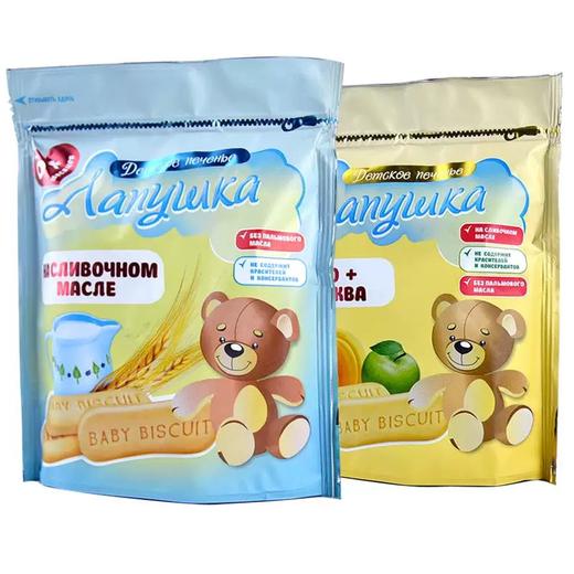 白俄罗斯巧力莲牌牛奶味/南瓜+苹果味儿童饼干120g 商品图0