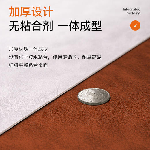 【「高级简约风 」牛皮纹皮革桌垫~】桌垫餐桌高级感 耐脏防刮耐磨 复古皮革牛皮纹餐桌垫 超大茶几垫-QQ 商品图2