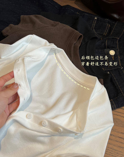 𝐥𝐮家𝐇𝐨𝐥𝐝 𝐭𝐢𝐠𝐡𝐭系列亨利衫 商品图14