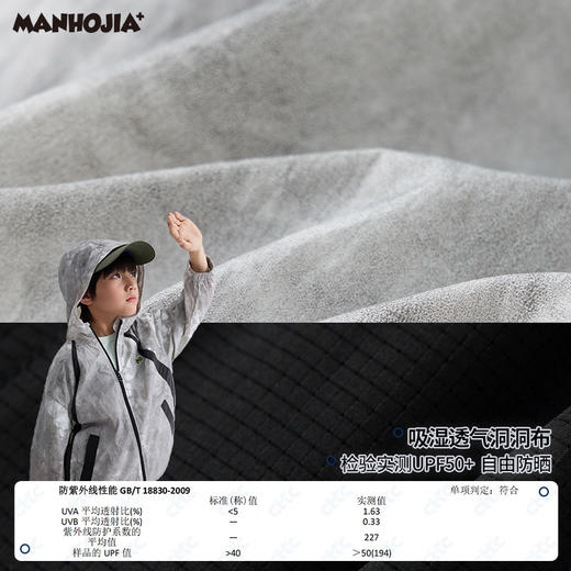 漫画家【岩石防晒】儿童防晒衣UPF50+轻薄透气防晒外套夏 商品图3