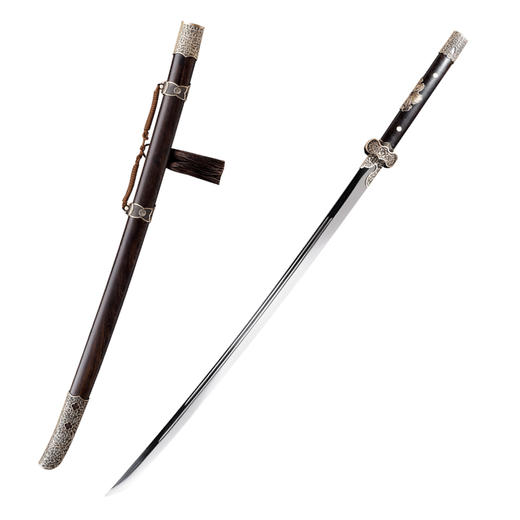 丁白缨 黄铜款 冷兵器刀剑 龙泉沈广隆宝剑一体传统刀剑 未开刃 商品图5