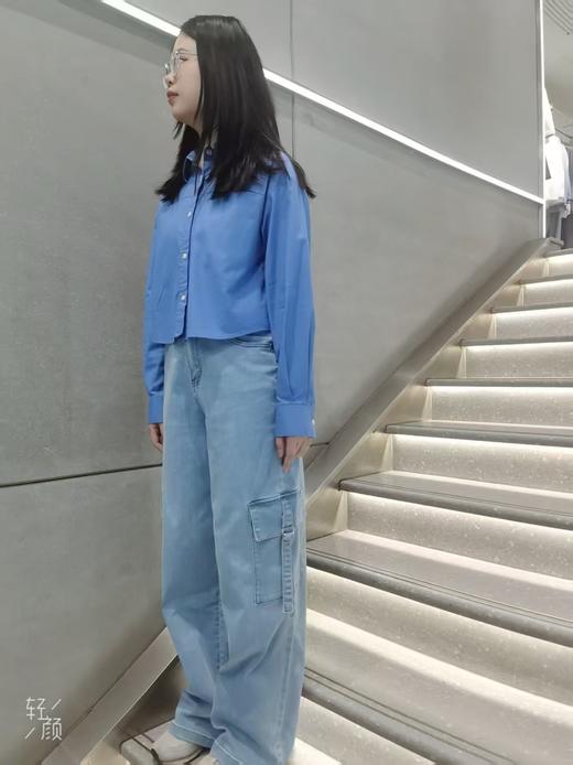 佐丹奴女装25年新款蔚蓝经典阔腿牛仔裤05415034 商品图7