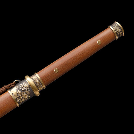 富贵唐刀 花纹钢 唐横刀剑 龙泉沈广隆一体刀剑传统刀剑 未开刃 商品图4