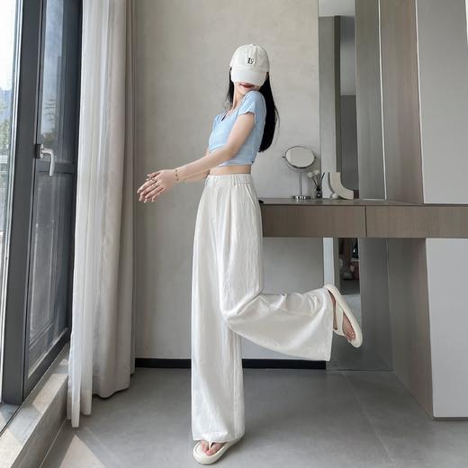 卷卷紫天丝亚麻阔腿裤｜自带凉感，舒适透气 商品图7