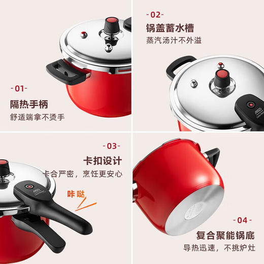 【分仓直发包邮】爱仕达炫彩不锈钢压力锅YS22A7WG 商品图5