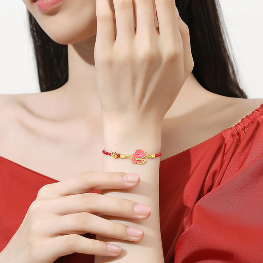 【感温变色】卡蒂罗/KADER 抱富蛇手链  十二生肖蛇年本命年新中式招财进宝钱币设计编织链 灵蛇贺岁祥云平安配饰 商品图5