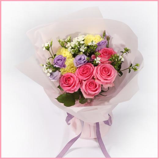 半糖主义丨粉玫瑰混搭花束 商品图0