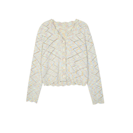 NEELLY纳俪商场同款春季新款软糯针织两件套女设计感条纹吊带上衣N25034A04611 商品图3