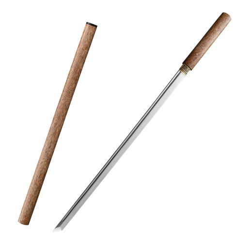 疾风唐刀 花纹钢 唐横刀剑 龙泉沈广隆一体刀剑传统刀剑 未开刃 商品图5