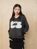 Mood Like Me/MWT2504/花朵贴布绣黑灰条纹连帽卫衣 商品缩略图0