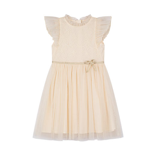 笛莎千与2025夏季新款女童甜美气质无袖蕾丝网纱连衣裙 商品图4