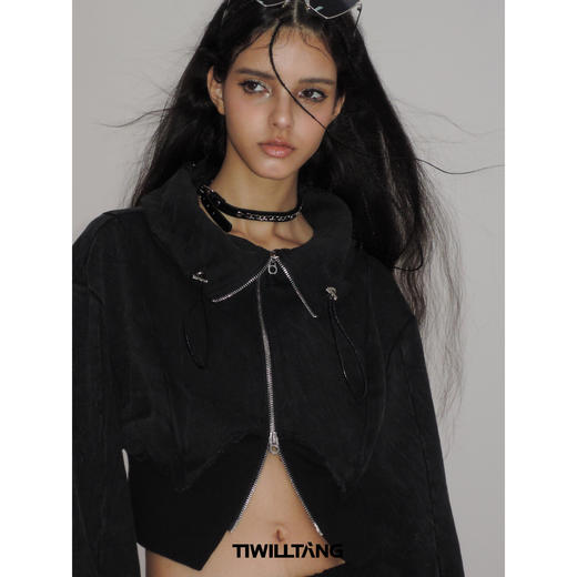 TIWILLTANG启世录“漫游隐喻”设计感小众开衫卫衣拖地卫裤套装 商品图3