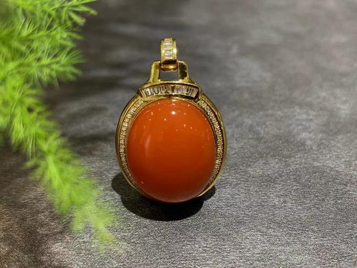 【御珠宫坊】金镶南红吊坠 商品图5