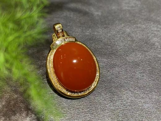 【御珠宫坊】金镶南红吊坠 商品图7