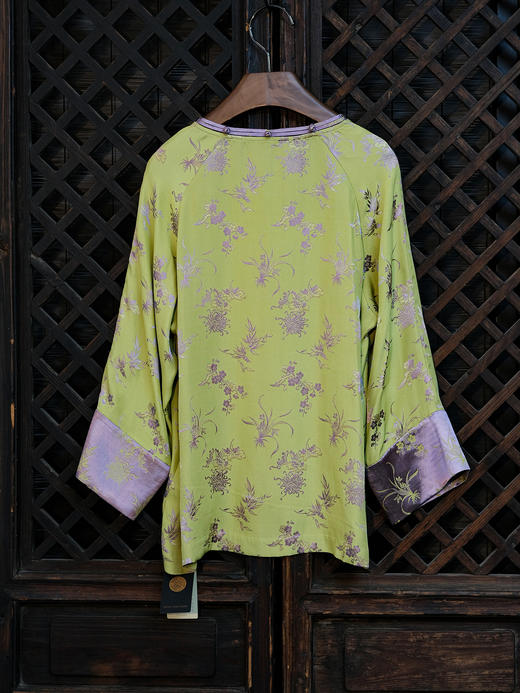 盛唐牡丹| 梅兰竹菊真丝留香绉上衣(售完不补) 商品图5