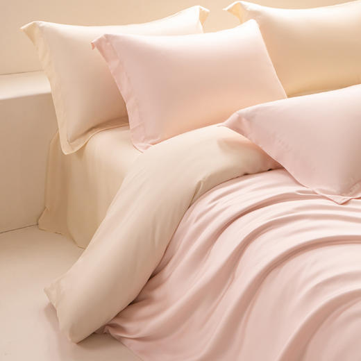 【品牌直发】加倍生活 兰精天丝棉纯色四件套 柔软顺滑 现代典雅 轻奢质感  吸湿透气 床单床笠可选 商品图1