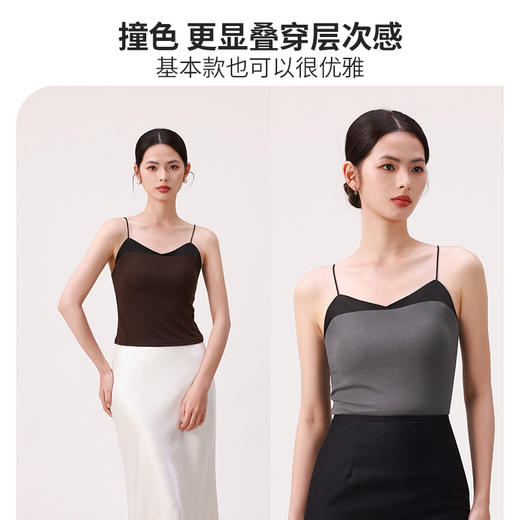 [屁侠推荐]CHRISSIE MORRIS 颗里“云朵”撞色背心 天丝莫代尔吊带背心 商品图2