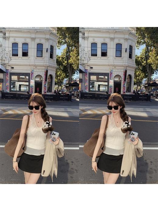 金蘑菇菇 通勤复古港风波点上衣/ 收腰休闲风 商品图2