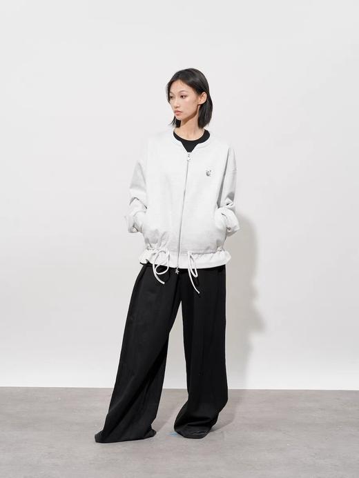 FMACM/WY2501/抽绳收腰破缝圆领开衫卫衣 商品图2