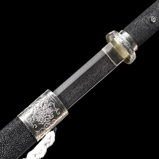 明月唐刀 鱼皮款 唐横刀剑 龙泉沈广隆一体刀剑传统刀剑 未开刃 商品图3