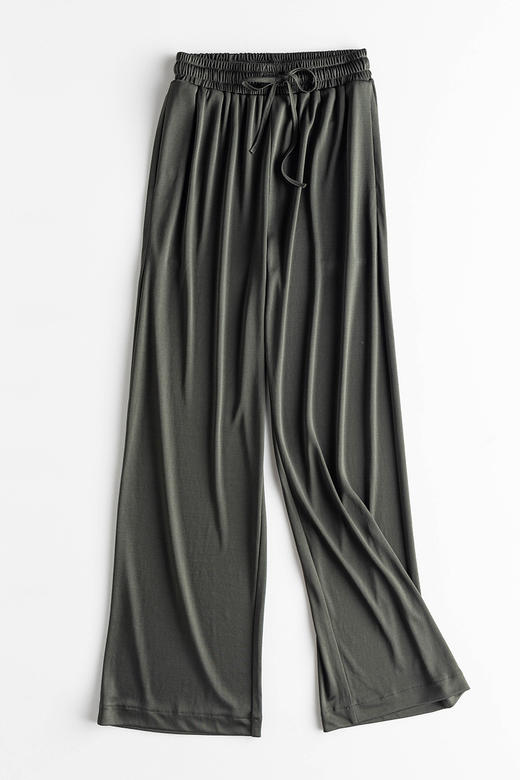 刚需款丨醋酸 丝滑凉感 针织高腰阔腿裤 商品图5