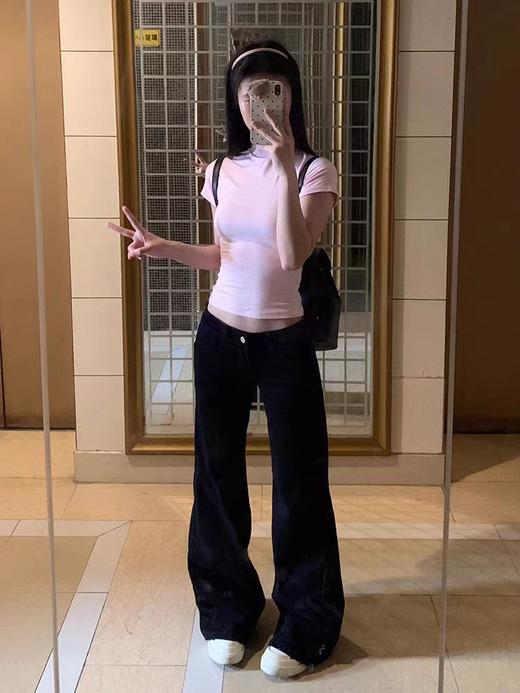 <曾小咸推荐>  黑色微喇牛仔裤 日常159/件 活动价129.99/件！！ 商品图1