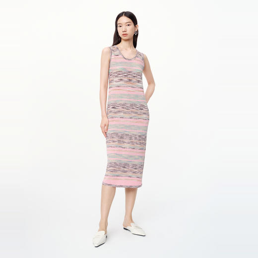 NEELLY纳俪商场同款春新款无袖背心连衣裙女设计感多彩亮眼长裙N25034Y04614 商品图2