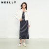 NEELLY纳俪商场同款春季新款松弛随性感条纹背心长裙女休闲A字裙N25032Y01152 商品缩略图0