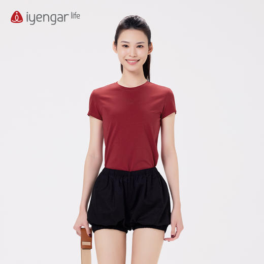 C1191艾扬格 life 手印女装瑜伽短袖T恤基础版型胖瘦都HOLD住  手印刺绣指尖智慧感受体内的能量流动 商品图3