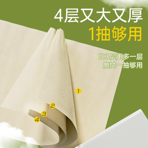 无染天然抑菌竹纤维立体压花4层90抽6包【XPTX】 商品图2