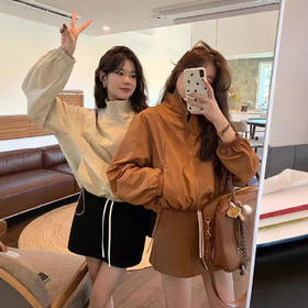 【YW】无忧购【甄选】韩版宽松夹克上衣休闲 拉链立领防晒衣长袖外套YNG8-15（截单后7天发货)