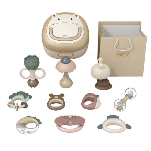 贝易宝宝手摇铃新生婴儿玩具出生见面礼物益智抓握训练小月龄用品 商品图4