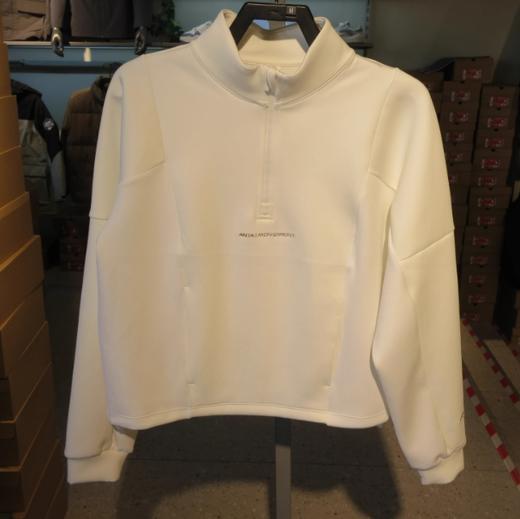 安踏女士休闲运动卫衣套头衫2025年春秋季款立领半拉链 162517716 商品图1