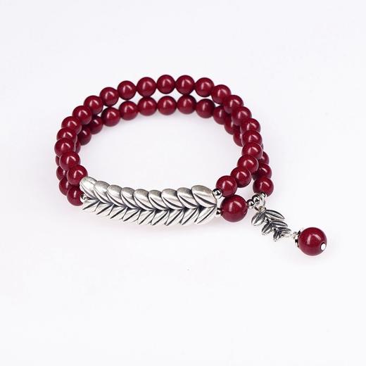 【东营特产】朱砂纯银麦穗女手串6mm紫金砂圆珠 商品图4