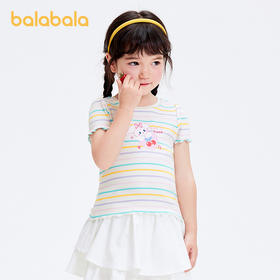 巴拉巴拉宝宝短袖t恤婴儿女童上衣2025新款夏装甜美时尚可爱清新