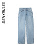 DENYBULES 春夏新款大牌原版修身直筒裤时尚休闲复古宽松水洗 商品缩略图1