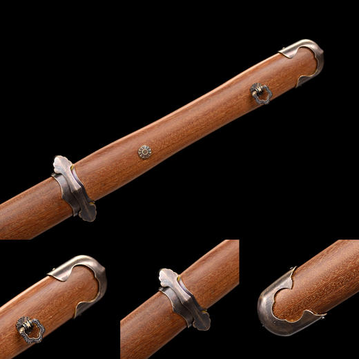 迅雷唐刀 花纹钢 唐横刀剑 龙泉沈广隆一体刀剑传统刀剑 未开刃 商品图2