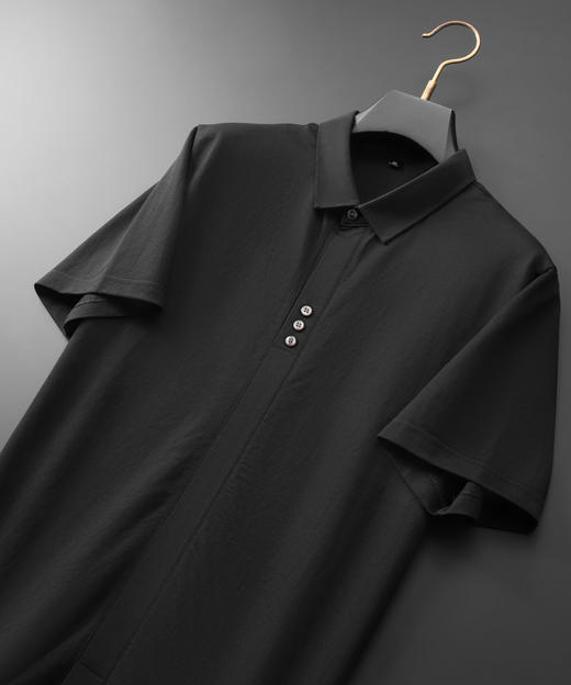 【棉质】【DDA】大依优型大码短袖POLO衫中国风翻领商务休闲透气半袖夏季上衣 商品图3
