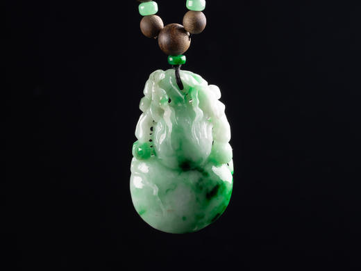 原创沉香+翡翠飘色大葫芦挂件 商品图4