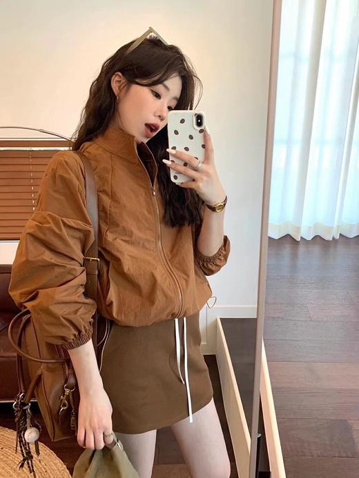 【YW】无忧购【甄选】韩版宽松夹克上衣休闲 拉链立领防晒衣长袖外套YNG8-15（截单后7天发货) 商品图5