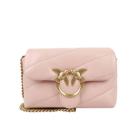 PINKO羊皮绗缝PUFF小号单肩斜挎飞鸟包燕子包 商品图1