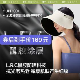 蕉下女士大檐黑胶空顶防晒帽BM56324