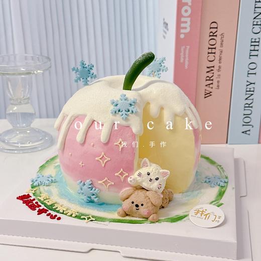 苹果小动物卡通蛋糕-低糖处理无添加 商品图0