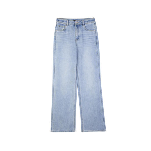 NEELLY纳俪商场同款春新款复古水洗微喇牛仔裤女修饰腿型百搭长裤N25034H04603 商品图3